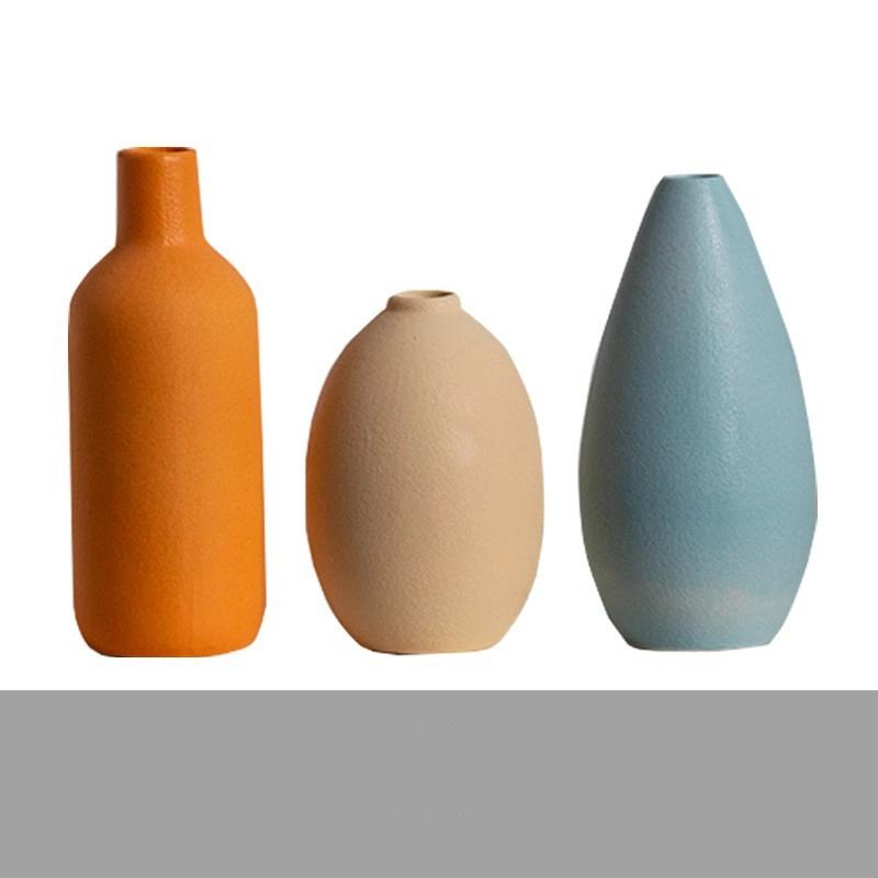Набор керамических ваз Декорация Дом Гостиная Икебана Современный Набор цветов Три предмета Белая ваза Декорация