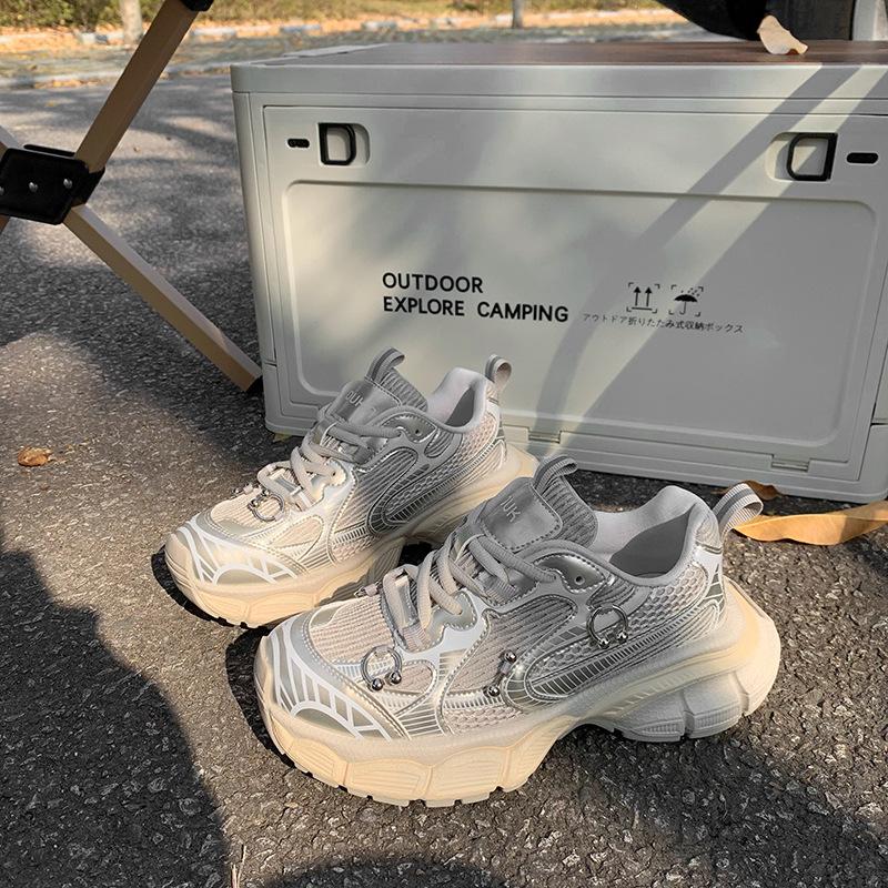 Shoes Women's Spring New Thick-soled Versatile Breathable Polish Household Casual Sports Shoes Running Shoes Tide