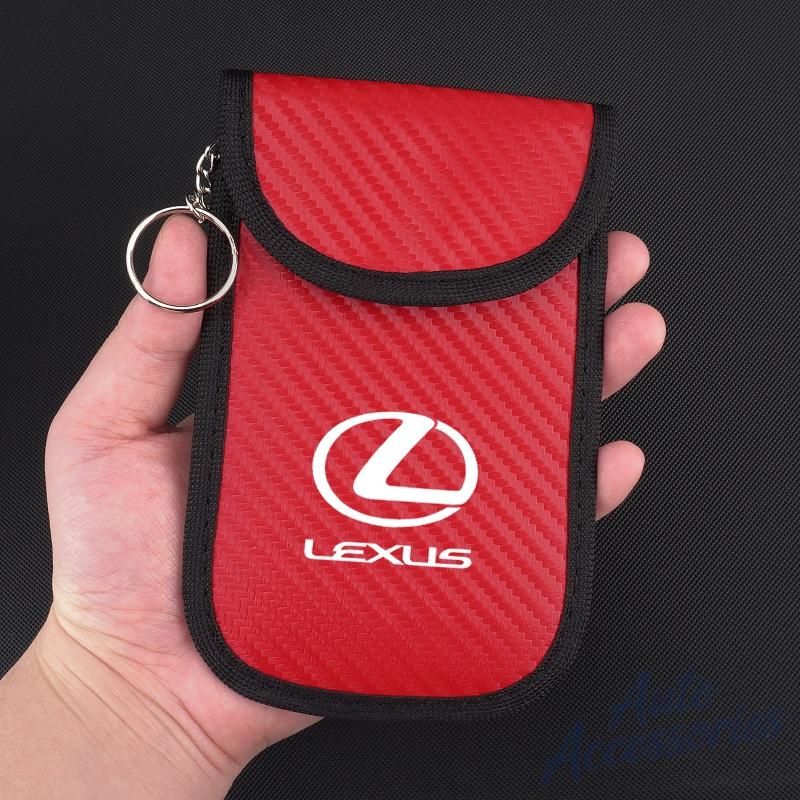 Car Key Case Signal Blocker Bag Car RFID Shielding Pocket Anti-Theft Pouch For Lexus RX330 IS250 Ct200h ES300h IS300h NX300h UX AFM1