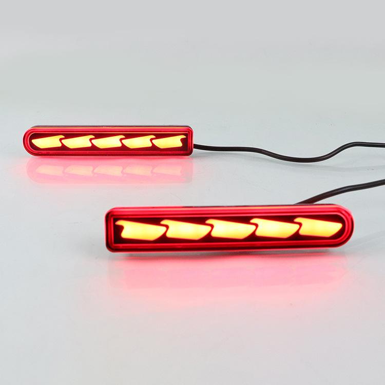 2 pcs Red Lens LED Rear Fog Lamp For Toyota FJ Cruiser 2007-2022 LED Driving Light Brake Light Sequential Turn Signal light