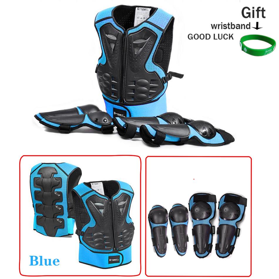 For Height 0.8-1.6M Child Youth Full Body Protect Armor Motocross Armour Vest Skating waistcoat Chest Spine Knee Elbow Guard