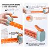 Ice Cube Mold with Hand Press Ice Maker 6-Grid Ice Cube Tray Cup Ice Tray for Refrigerator Ice Storage