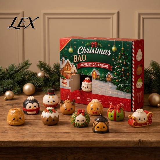 Holiday Countdown Gift Christmas Squeeze Advent Calendar 2026, 24 Days Dumpling Fidget Toys Calendar, Soft Sensory Stress Relief for Adults,