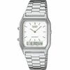 CASIO AQ-230A-7D/AQ230A-7D Ana-Digi металлический ремень серебристый циферблат унисекс часы [товар]