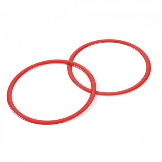 2pcs Red Interior Car Roof Speaker Ring Cover Trim for Jeep Wrangler TJ 97-2006