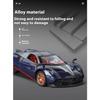 Масштаб 1/32 Суперкар Pagani Huayra BC Металлическая литая модель автомобиля Библиотека Статическая Звук и свет Украшения Подарок на день рождения для парня