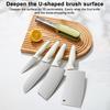 Щетка для чистки со встроенной точилкой для ножей, безопасная ручка, двусторонний дизайн, щетка для столовых приборов, острое лезвие, инструмент для чистки