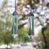2Pcs 120MM Long Faux Crystal Prism Sun Catcher Decoration Indoor Outdoor Window Hanging Ornament Car Rearview Mirror Hanging Rainbow Maker Pendant