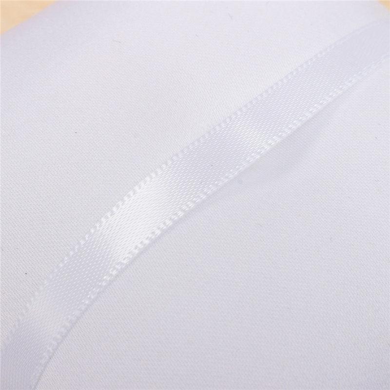 Подушечка для колец на свадьбу Подушечка для колец с атласными лентами красная + белая 10 см x 10 см