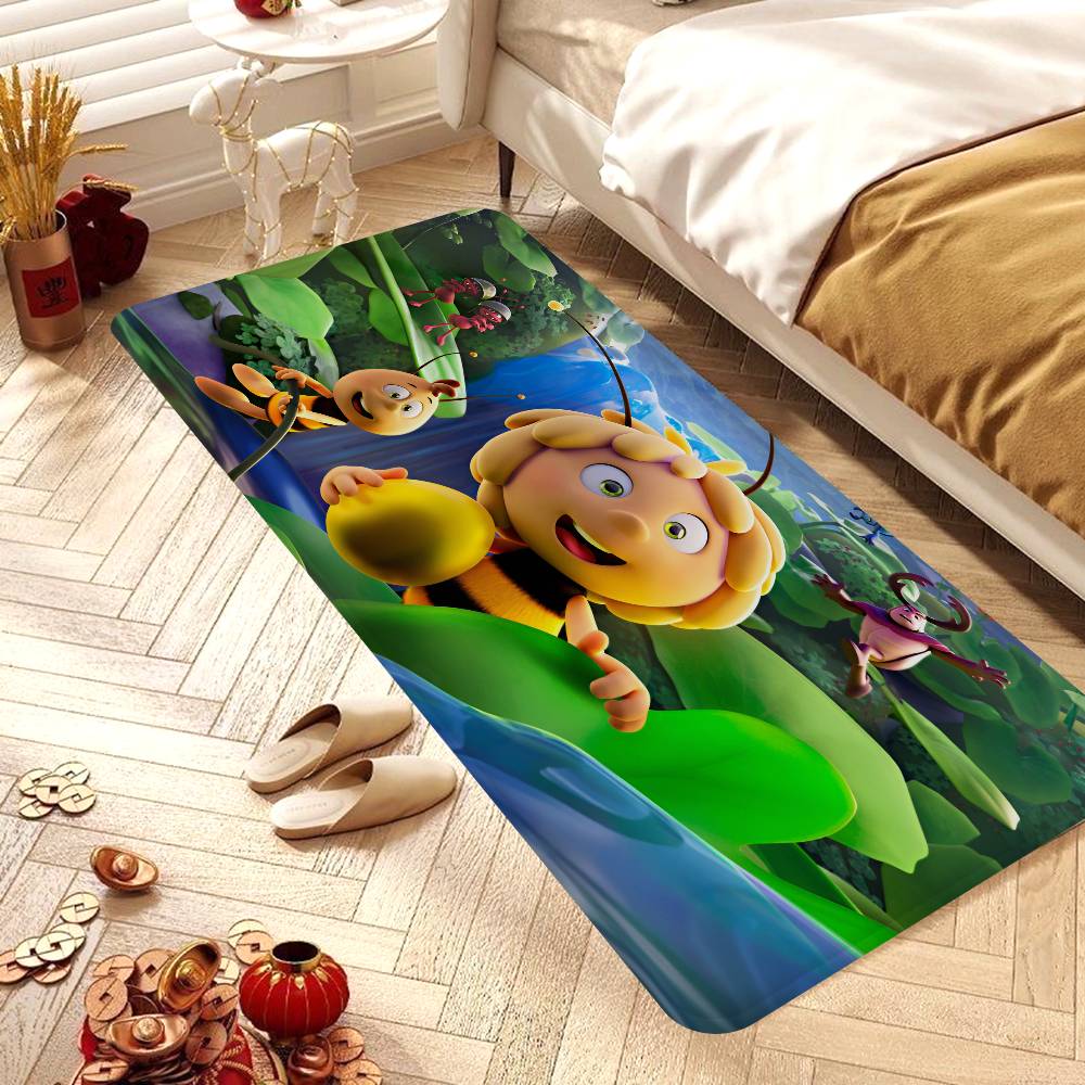 Bee M-Maya Floor Mat Kids Room Bedroom Decoration Balcony Anti-Slip Doormat Living Room Welcome Rug
