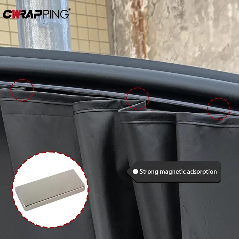 Car Side Windows Sunshade Car Magnetic Sunshade Sunscreen Thermal ulation Auto Double-sided Sun Shade Titanium Silver