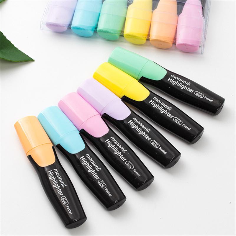 Monami Beauty Highlighter 06020 Пастельный цвет, ручка для граффити с широким кончиком, многоцветный маркер