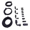 Power Steering Pump Hose Fitting Kit Stainless Steel Nylon Universal Steering Hose Hookup Kit for Remote Reservoir Tank