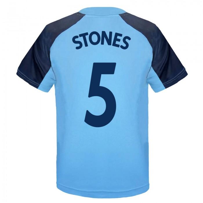 Manchester City FC Boys John Stones 5 Polyester T-Shirt