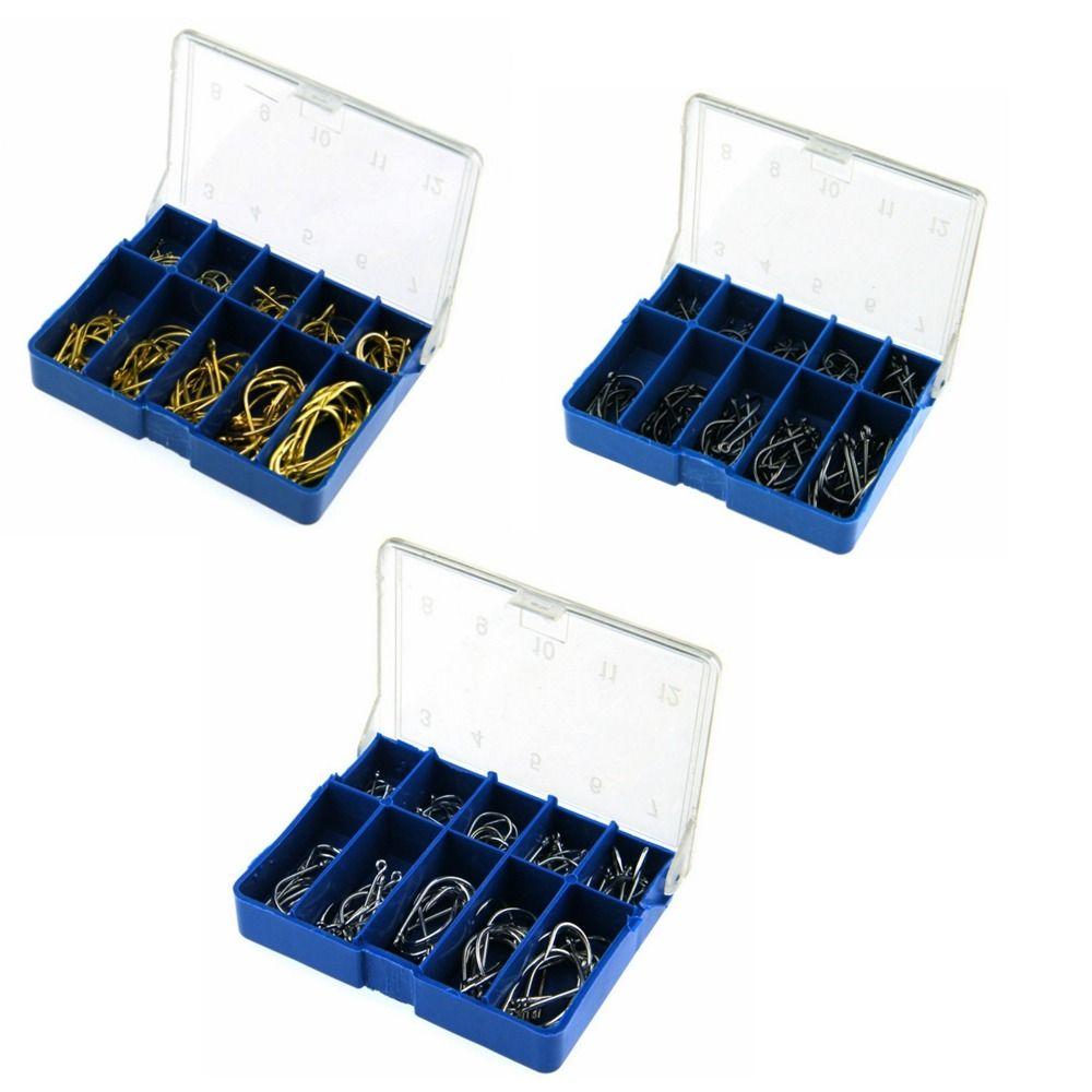 100PCS Jigging Freshwater Fishing Hooks #3-#12 Carp Fishhooks Fishhook Barbed Hooks Carp