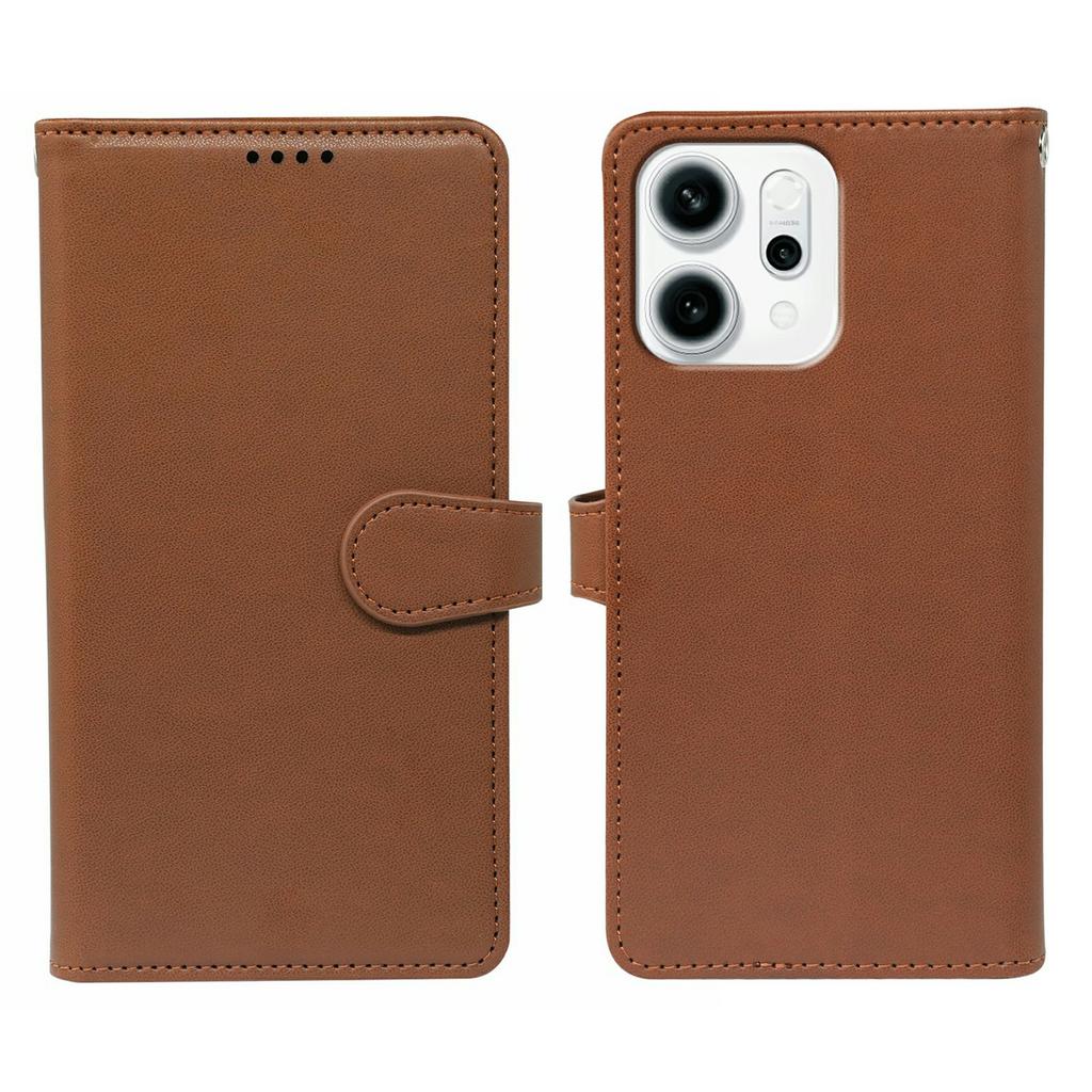 Чехол для Oppo Reno14 F 5G с 9 отделениями для карт, подставка из ПУ кожи, чехол для телефона