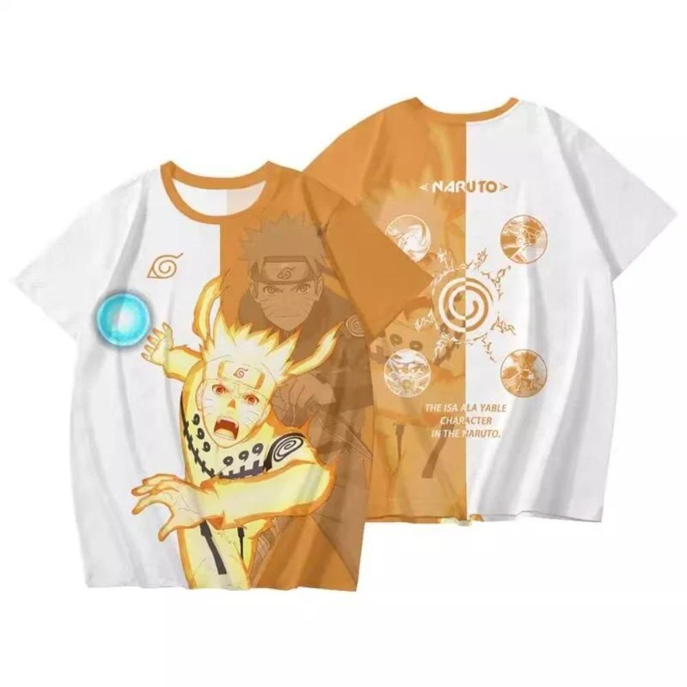 Naruto Cosplay Neutral 3D Printed Men's Fashionable Streetwear T-shirt Top Summer Casual Loose Breathable Short Sleeved Shirt