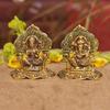 Laxmi Ganesh Set Idol Showpiece Metal Gold Plated Lakshmi Ganesha Idols for Diwali Gifts Puja (Set 1)