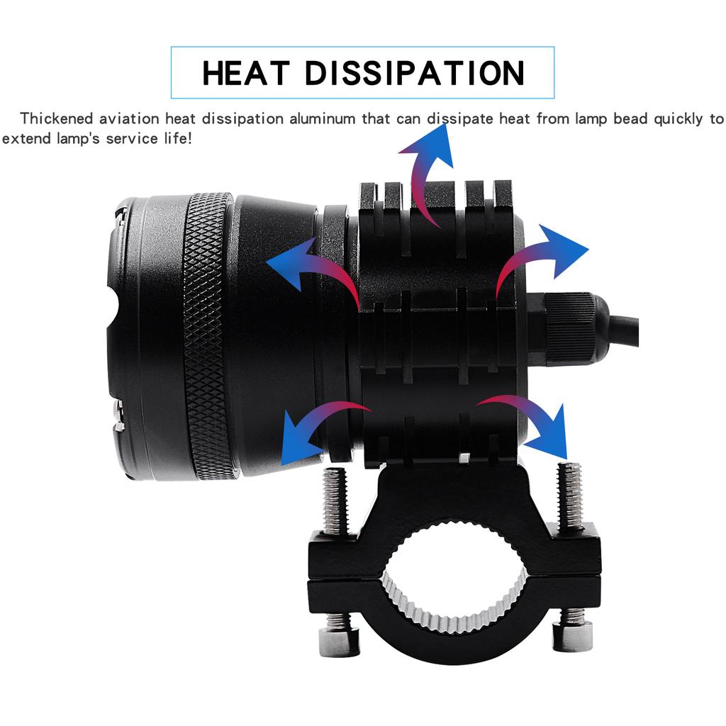 2 шт. светодиодные фары для мотоцикла 12 В 60 Вт 4000 лм светодиодные фары для мотоцикла, фары дальнего света, вспомогательные фары DRL с выключателем