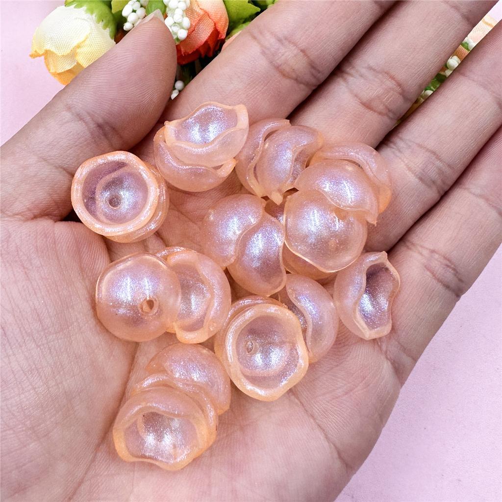 100Pcs Bead Fashion DIY Beads Beads Bowl Shaped Multicolor Jewelry Acrylic Beads