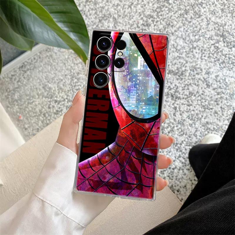 Прозрачный чехол The Avengers Spiderman Marvel для Samsung Galaxy S26 S25 Ultra S24 S22 S26 Plus S20 S23 S21 S25 FE Прозрачная крышка