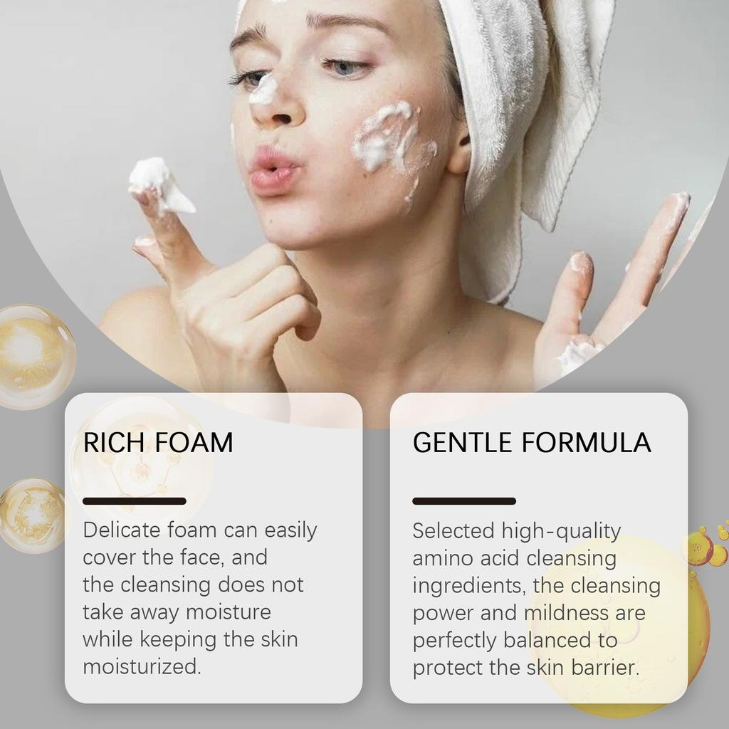 Индивидуальное очищающее средство для лица с аминокислотами, мягкие ингредиенты, подходящие для разных типов кожи, очищающие и увлажняющие эффекты