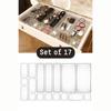 Набор модульных органайзеров из 17 предметов - Органайзер для косметических аксессуаров для ванной комнаты, прозрачный