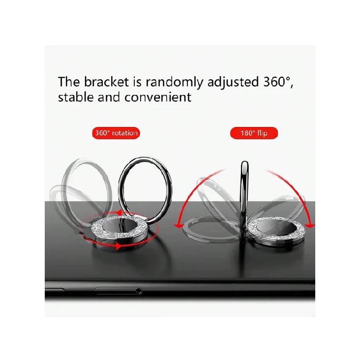 Круглый Складной Держатель-Кольцо для Телефона из Цинкового Сплава 360 ° 1 Вращающаяся Магнитная Ленивая Подставка