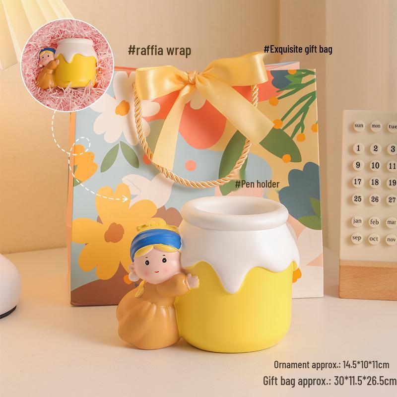 Goofy Cartoon Large Capacity Key & Pen Holder - Desktop Ornament & Gift for Graduation or Teacher's Day