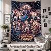 Custom Tapestry Wall Hanging, Foo Fighters Personalized Name Text Home Wall Decor