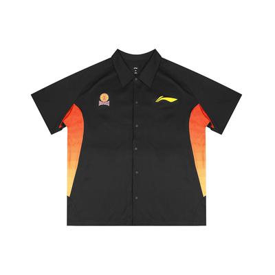 Li Ning Cba Сезон 25-26 Командная Повседневная Рубашка Поло Унисекс Топы Черный ASHV379-1