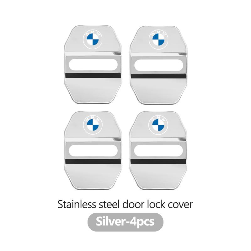 QWSL3 Stainless Car Door Lock Buckle Trim Cover Protector Rust Accessories For BMW M 1 3 4 5 6 7 Series X1 X3 X4 X5 G20 G38 F48 E36