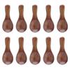 10pcs Small Wooden Spoons Cooking Condiments Spoons for Kitchen Seasoning Oil Coffee Tea Sugar