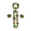 Party Hawaiian Garland 12-color Petal Necklace, Bracelet, Four-piece Set, Holiday Event Dress-up Accessories