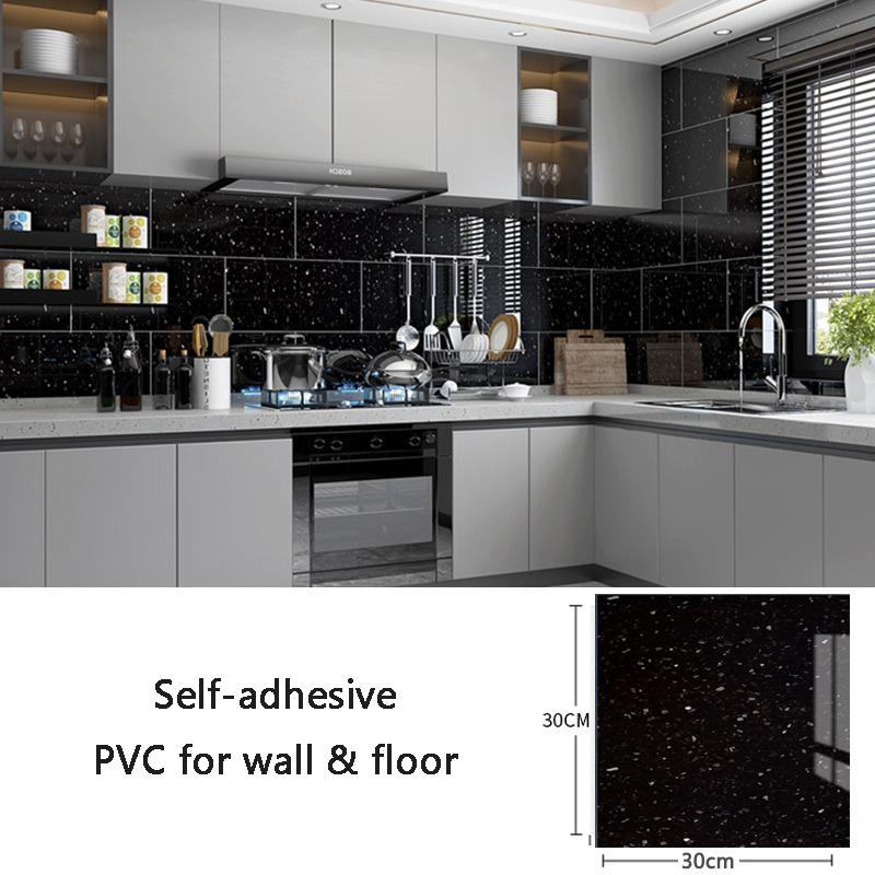 Self-adhesive Imitation Marble Wall Stickers 30x30cm PVC Floor Stickers Waterproof Bathroom Living Room Kitchen Decoration Decal