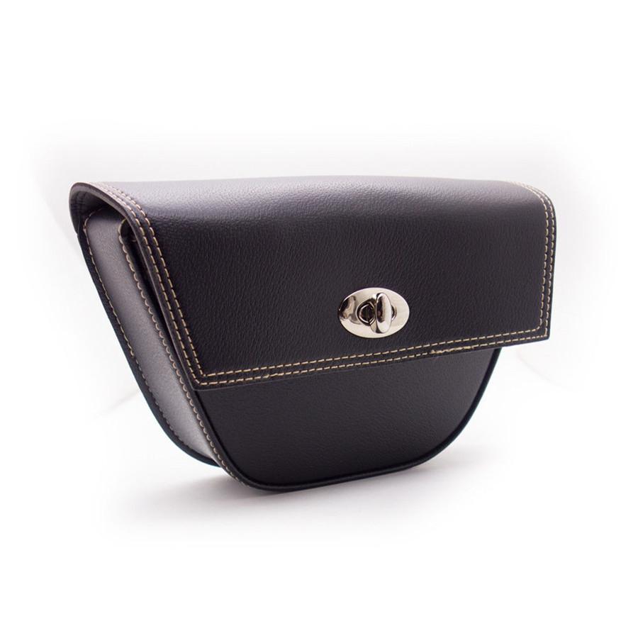 Универсальная треугольная мотоциклетная седельная сумка из ПУ кожи, багажная, для инструментов, боковая сумка для кафе рейсера, квадроцикла, кастом