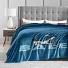 Kick Action on Blue Blanket for all seasons blanket lunch break throw gift