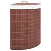 VidaXL Corner Laundry Basket Bamboo Brown 60 L