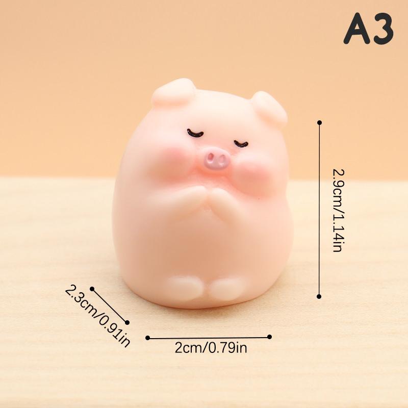 Мини милая фигурка свиньи, модель животного, мох, микропейзаж, домашний декор, миниатюра