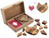 Double Tangram Wooden Heart - Duel - Ecological Wooden Game - 1 and 2 Players - 350101 - 4 Years and Up