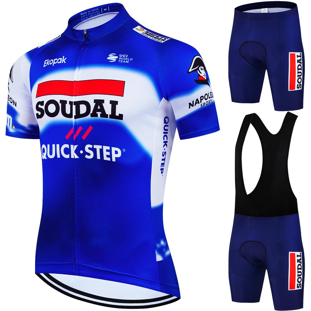 Men's Cycling Outfit Set  Quick Step Clothing 2026 Bicycles Clothes Summer Bike Jersey Cycle Jacket Man Spring Shorts Bib