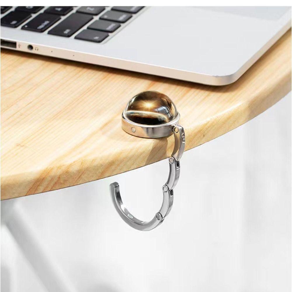 Folding Backpack Hook Metal Bag Hanger Portable Handbag Desk Hooks Home Office School