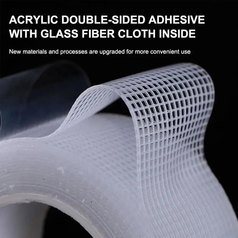 Новая сетчатая нанолента, нанодвусторонняя нанолента, многоразовая водонепроницаемая нанопрозрачная сверхпрочная лента, более долговечная