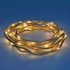 Fixed Battery Operated Garland 30 MicroLEDs Jute Rope Warm White Light 5M
