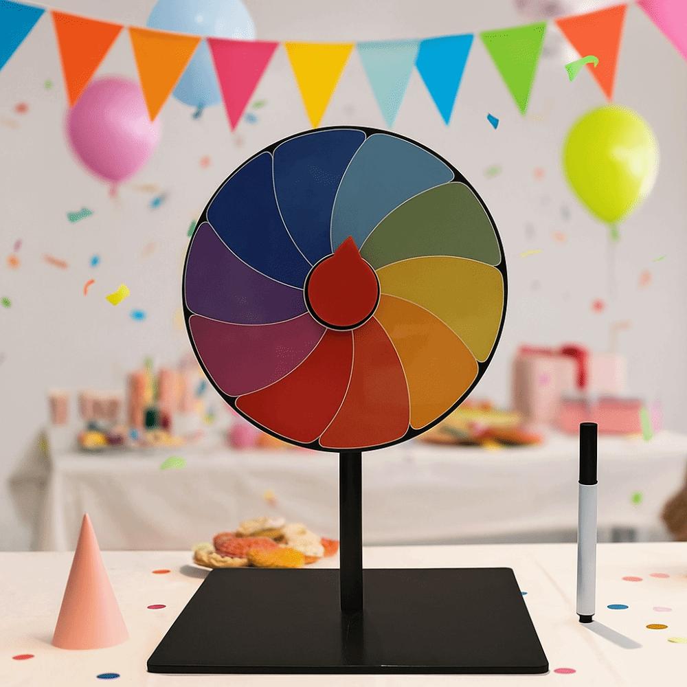 Spin Wheel Reusable Fortune Wheel Interactive Table Prize Turntable Carnival Party