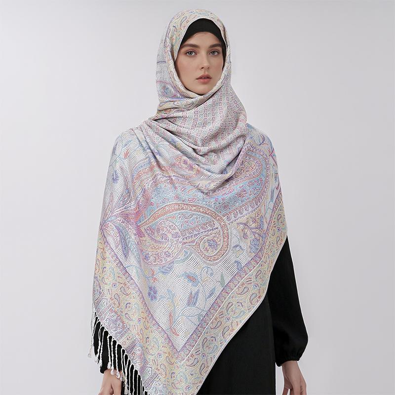 New Shawl Warm Winter Scarf Hijab Women Print Paisley Cashmere Pashmina Thick Wrap Head Neck Foulard Luxury Blanket Echarp