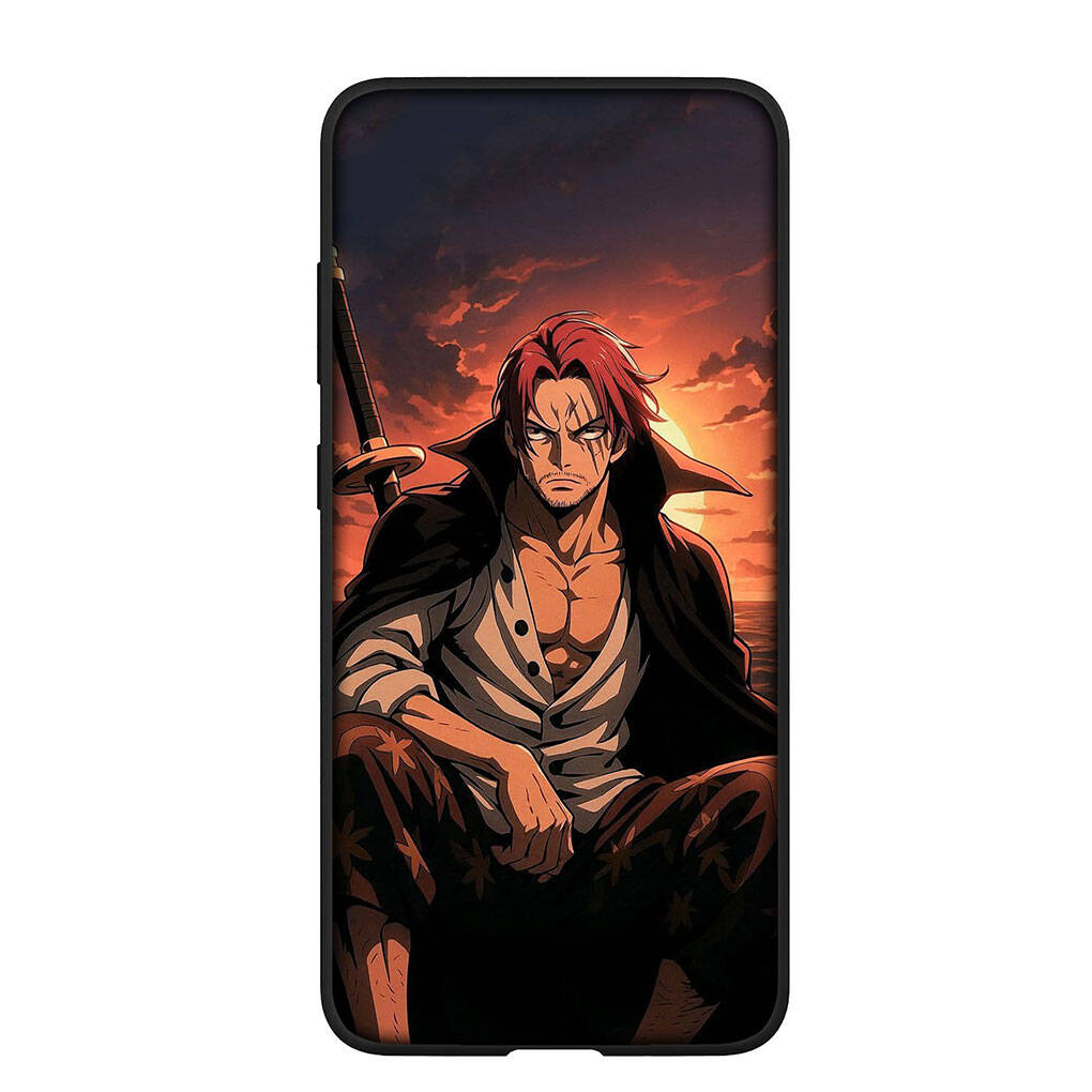 Phone Case for iPhone 17 15 16 Plus Redmi Note 14 12 11 13 Pro Max Huawei P30 P20 Lite OPPO A60 A40 A80 A38 A54 Shanks One Pieces Luffy Red Hair Cover