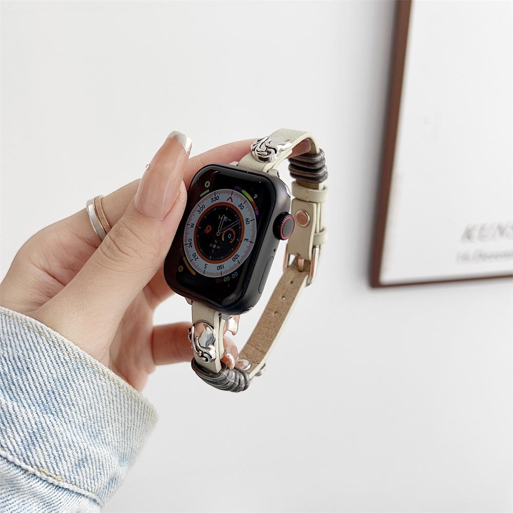 Ремешок для часов из натуральной кожи из телячьей кожи 38 мм, 40 мм, 41 мм для iwatch 8, 7, 6, 5, 4, 3 SE, сменный ремешок на запястье, 42 мм, 44 мм, 45 мм для Apple Watch