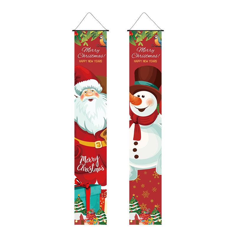 New Christmas Hanging Flag: Atmosphere Decoration, Ins Style Background Cloth, Custom Christmas Couplets for Porch (2026).