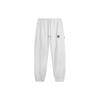 Li Ning Badfive Solid Color Drawstring Knit Sports Pants Men Bottoms Flower-Gray Deep-Antarctic-Gray AKLU469-4